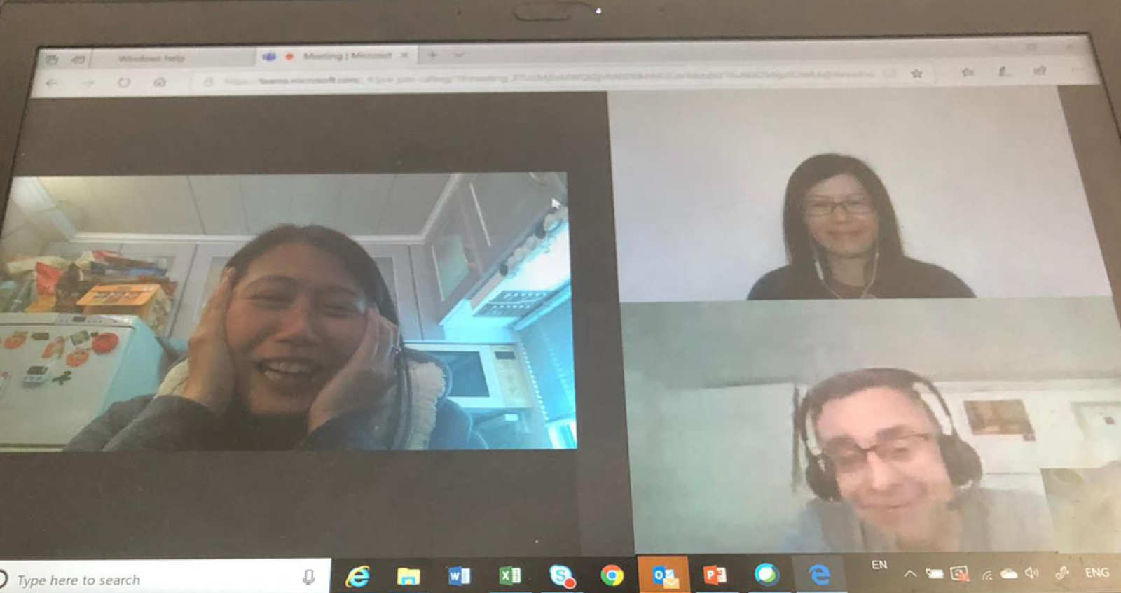 Colleagues on a video call
