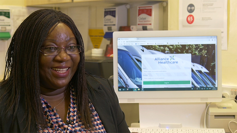 Olutayo Arikawe, who works at the Priory Community Pharmacy, an Alliance network pharmacy in Dudley, England