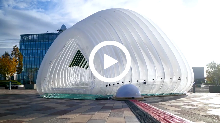 Otrivin Air Bubble installation at COP26, Glasgow, UK