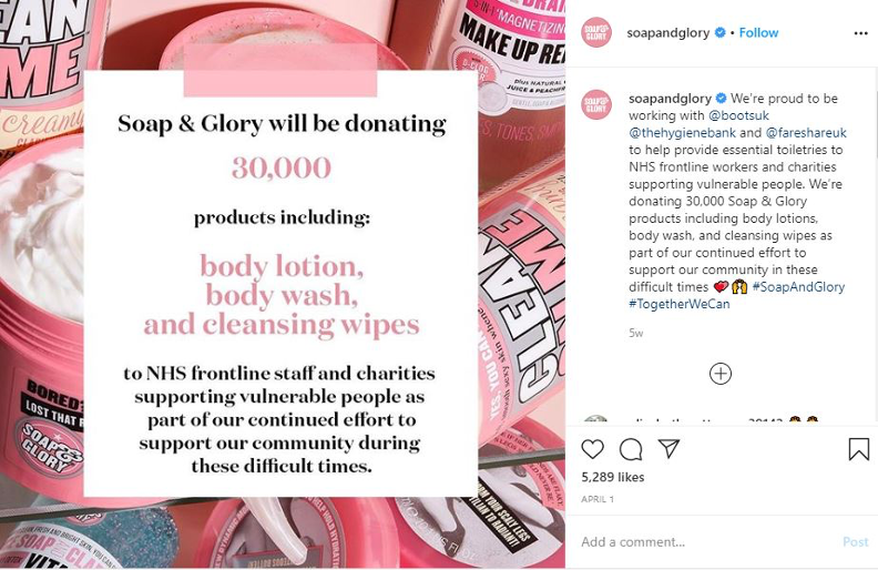 Soap and Glory on Instagram