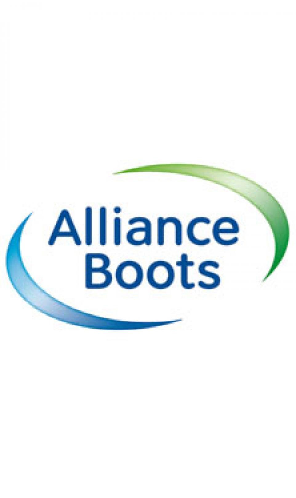 The blue and green Alliance Boots logo, pictured on a white background