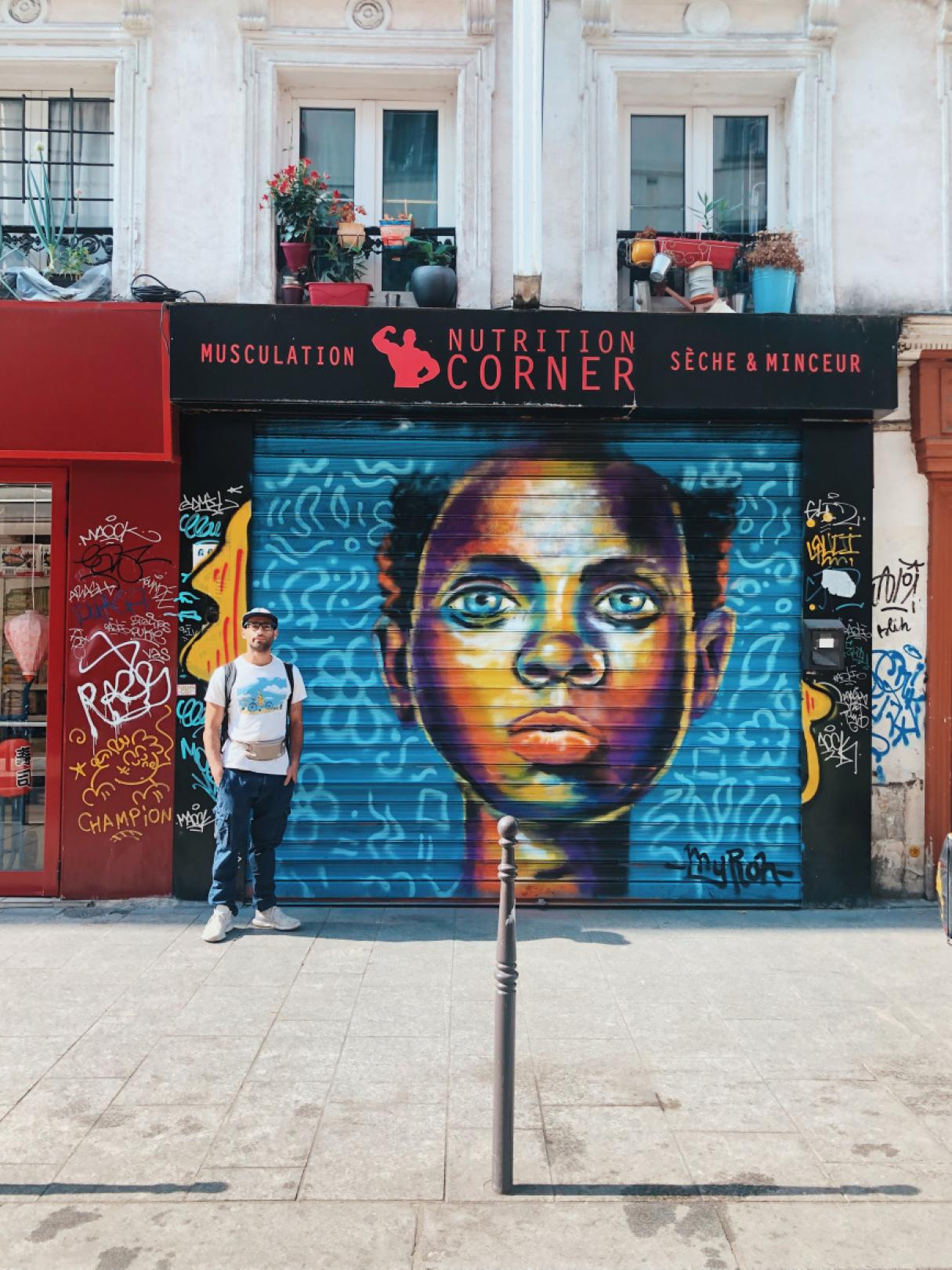 Myron mural in Paris