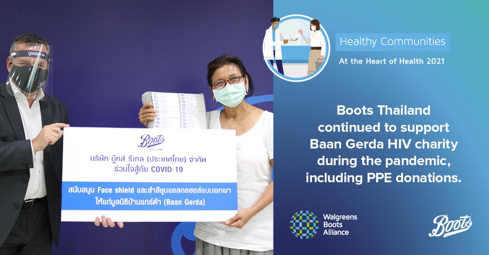 Boots Thailand donates PPE to HIV charity Baan Gerda Twitter LinkedIn