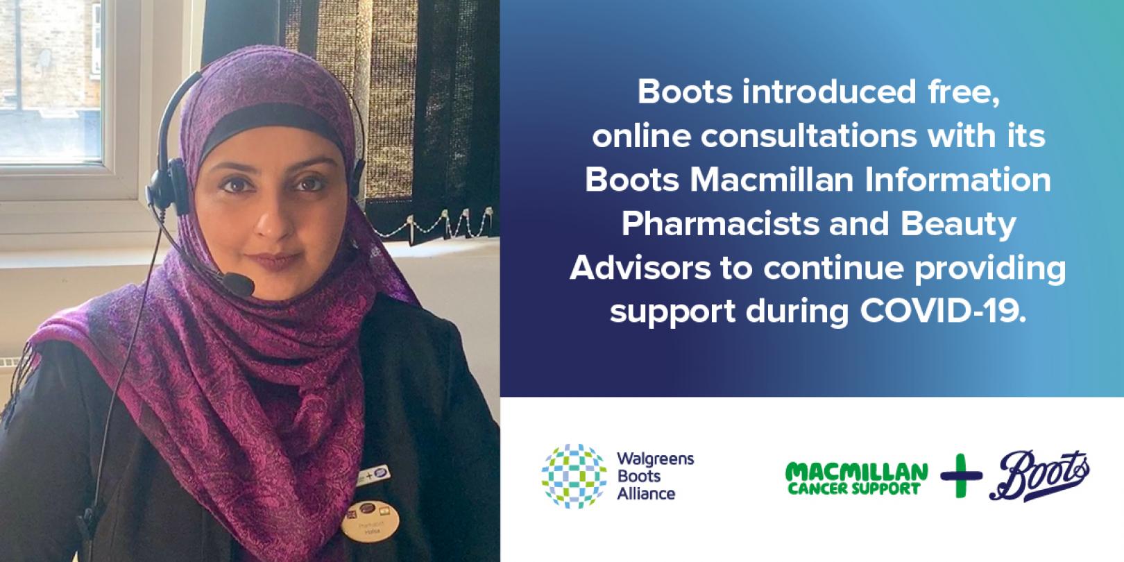 Boots UK & Macmillan Cancer Support launch free online consultations during COVID-19 Twitter LinkedIn