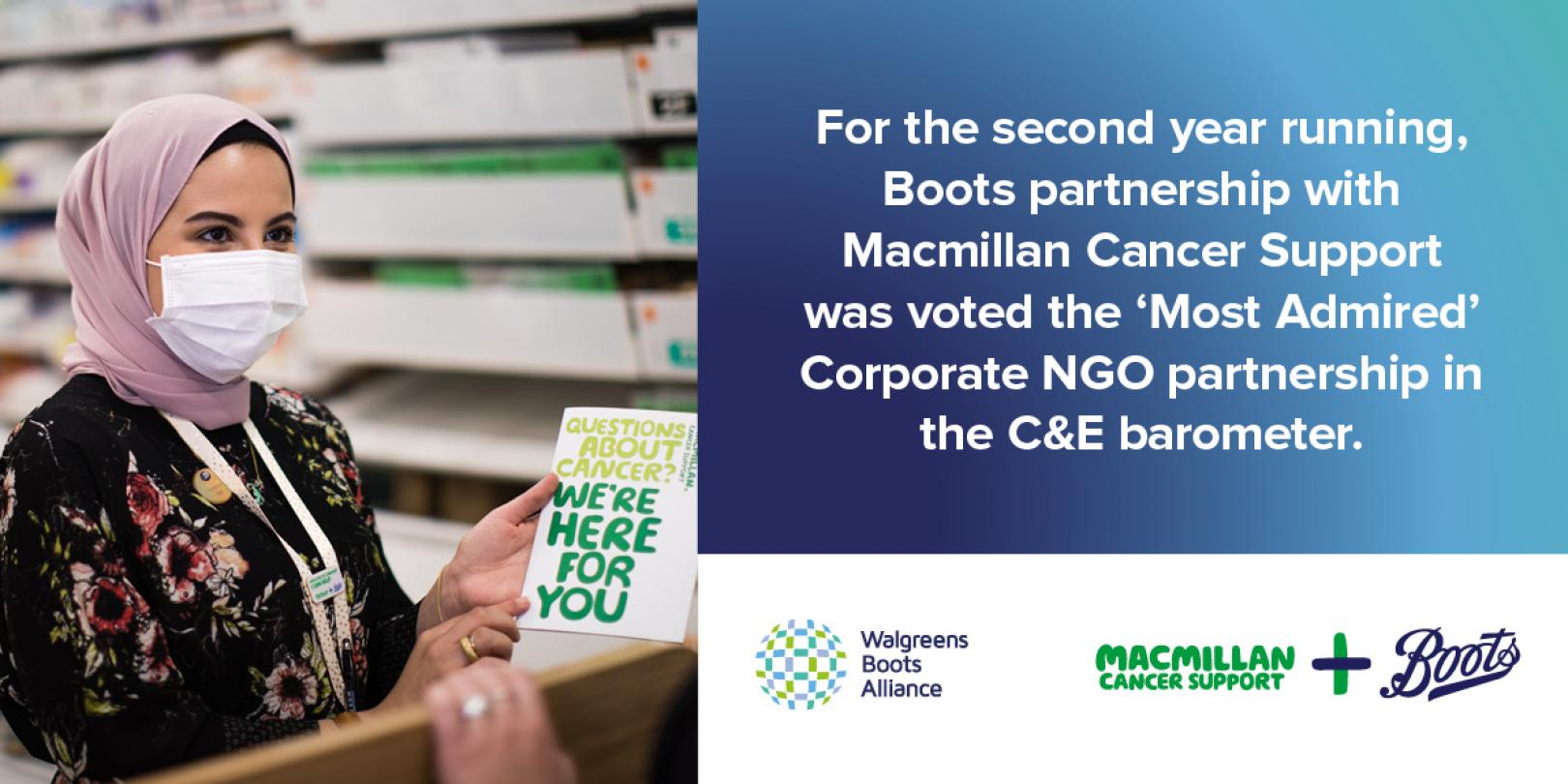 Boots UK & Macmillan Cancer Support voted Most Admired Corporate NGO Partnership Twitter LinkedIn