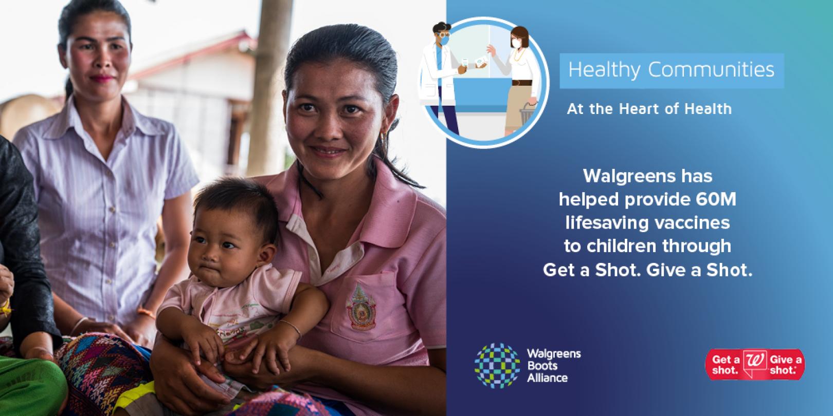 Walgreens ‘Get a Shot. Give a Shot.’ has helped provide 60 million lifesaving vaccines Twitter LinkedIn