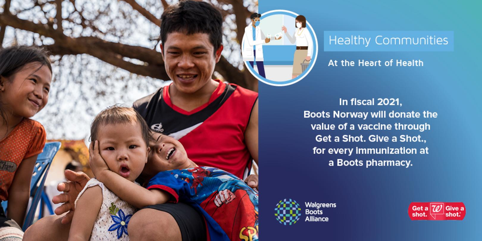 Boots Norway will donate the value of a vaccine through ‘Get a Shot. Give a Shot.’ Twitter LinkedIn