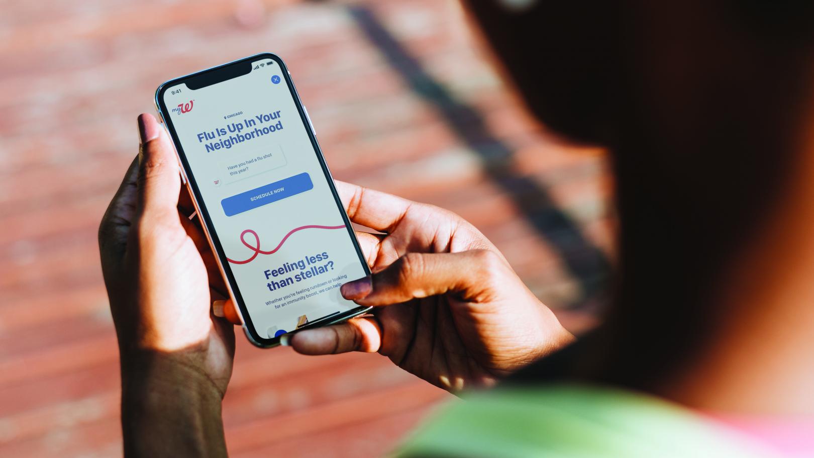Walgreens app on a cellphone.