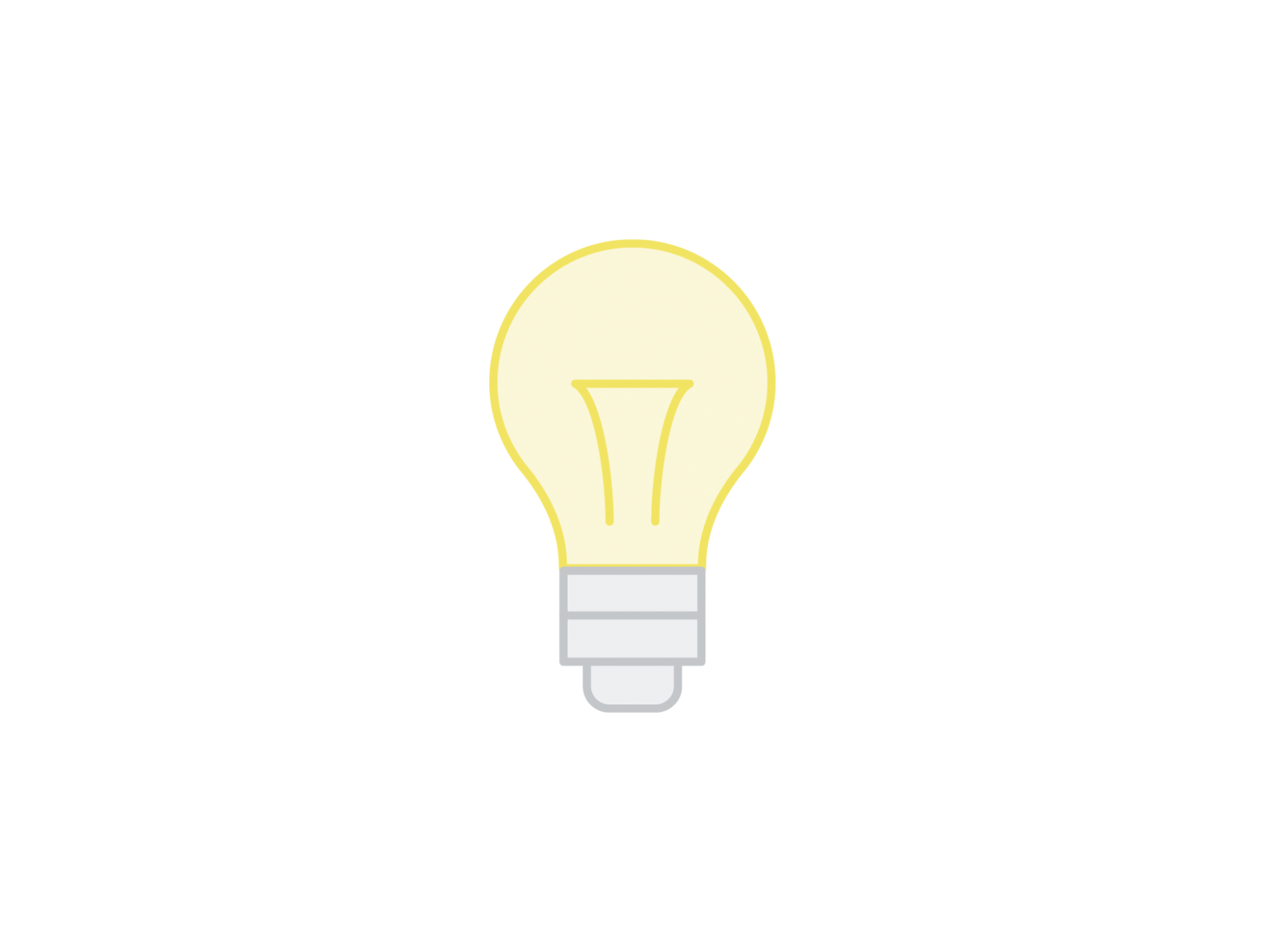 Icon representing a light bulb
