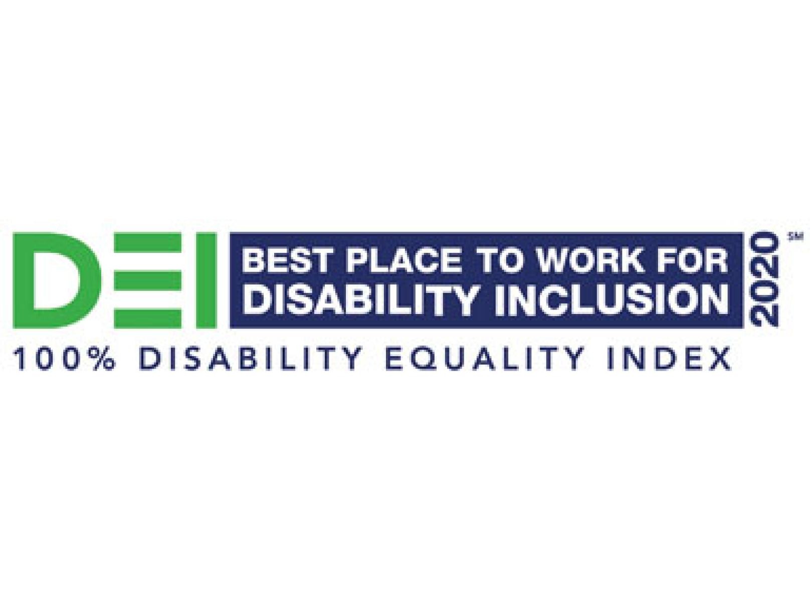  DEI 100% Disability Equality Index logo