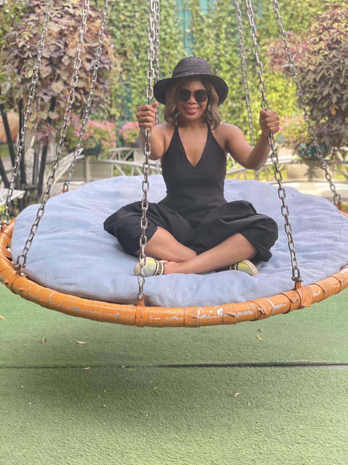 Alethia on a swing