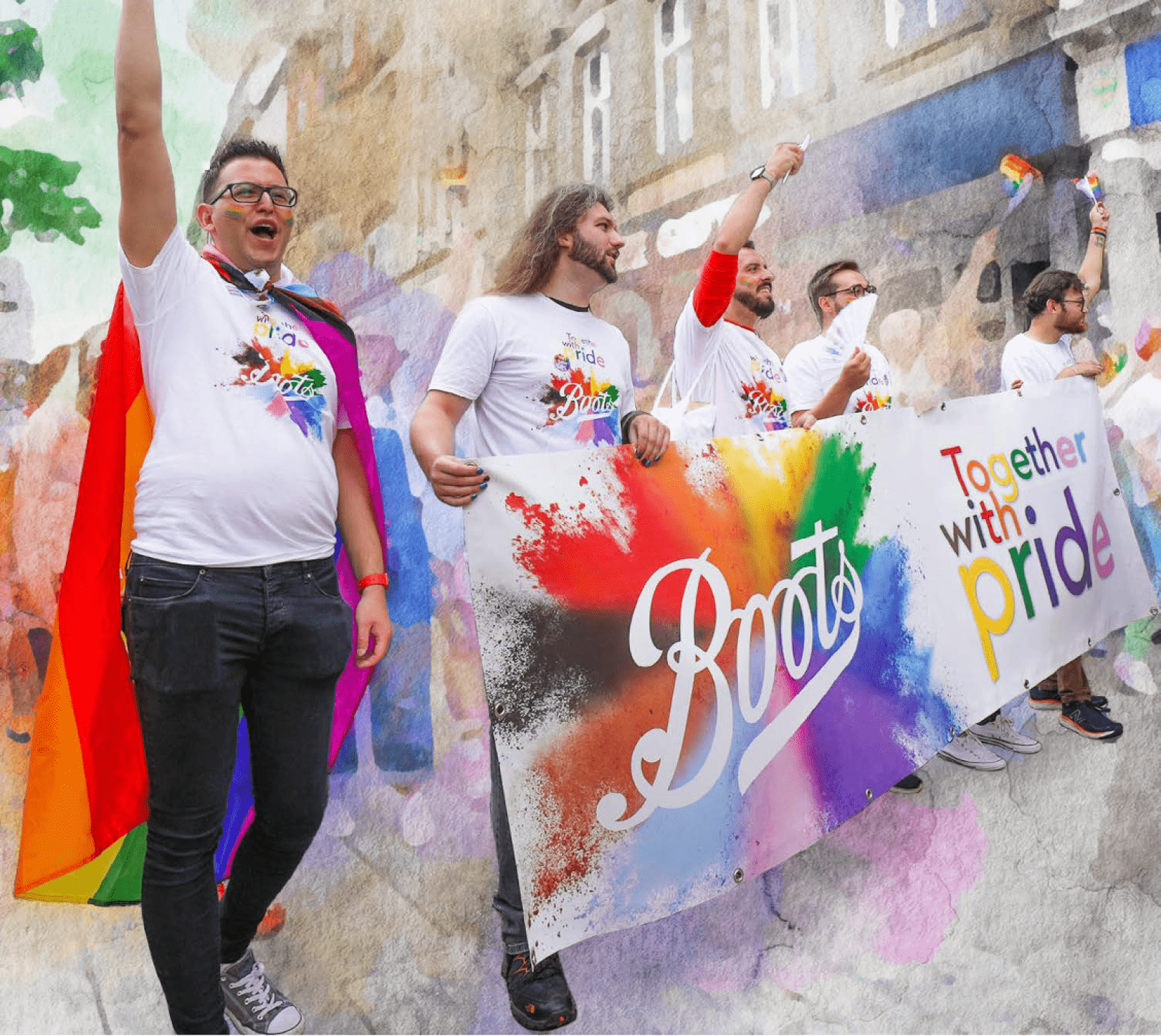 Members of the UK chapter of the Pride Alliance BRG attend pride parade