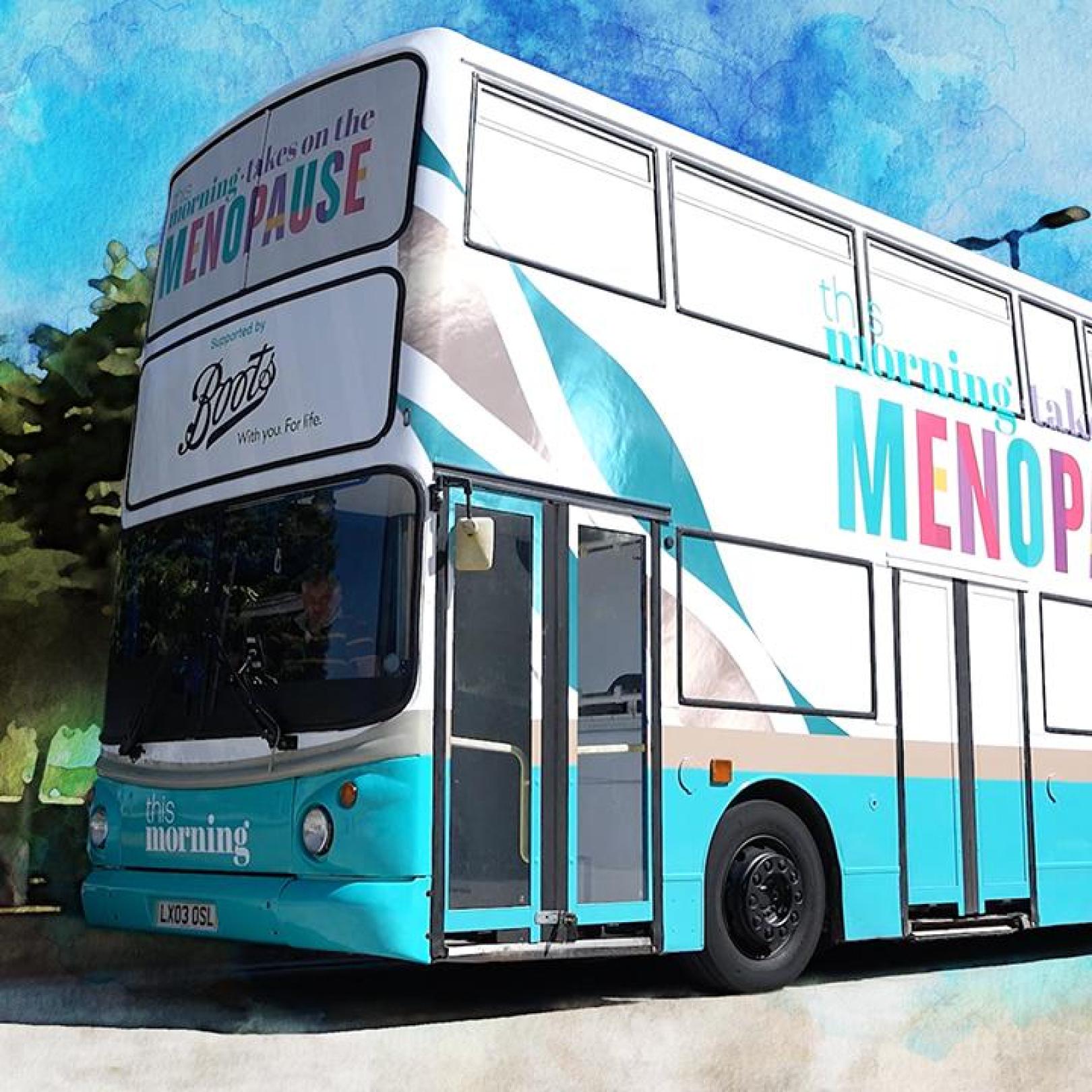 Menopause bus watercolour