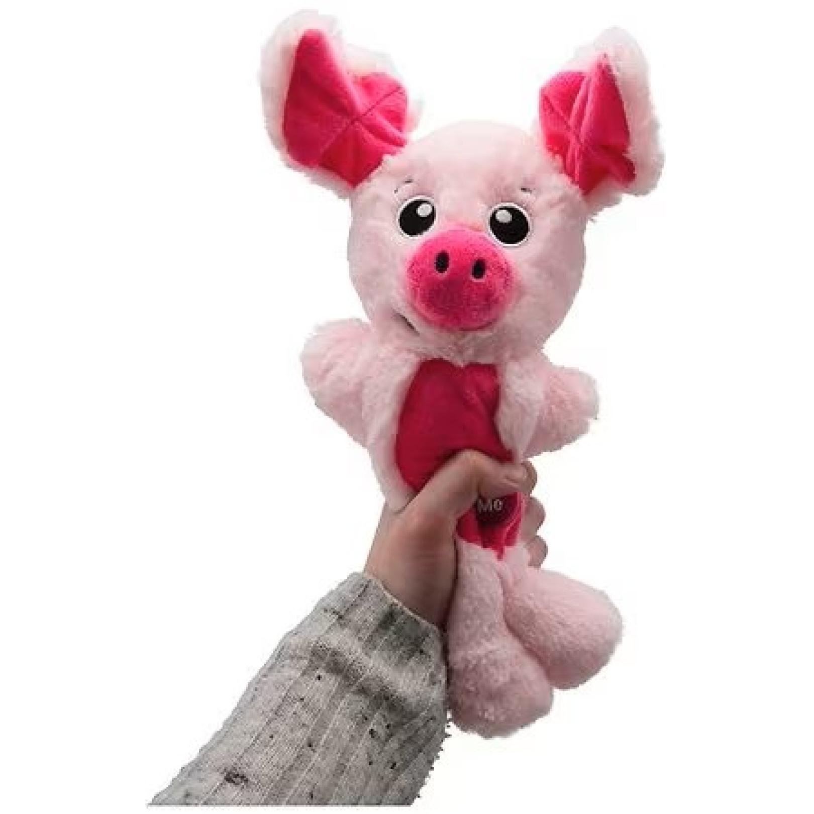 Plush pig dog toy