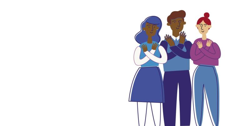 3 illustrated people