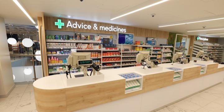 Counter within a Boots UK store