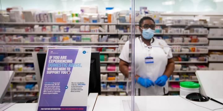 Pharmacy notice for domestic abuse help