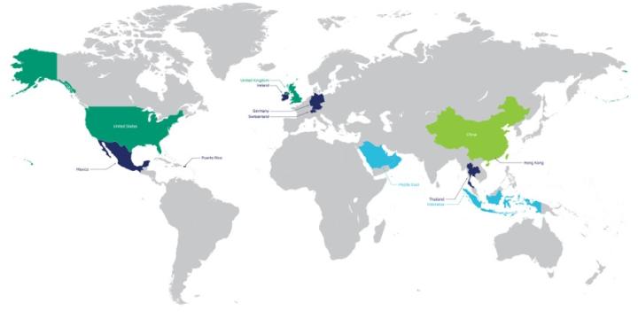 WBA Global Presence Map