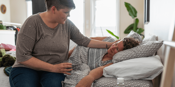 Caregiving for sick person