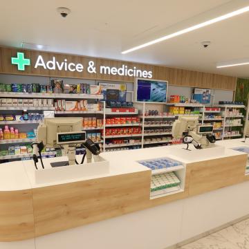 Counter within a Boots UK store