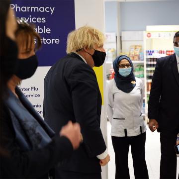 Boris Johnson at Boots