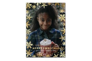 Merry Christmas card with foil detail